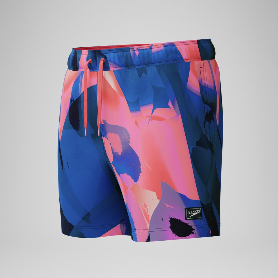Men's Printed 16'' Redondo Edge Swim Shorts Blue/Pink