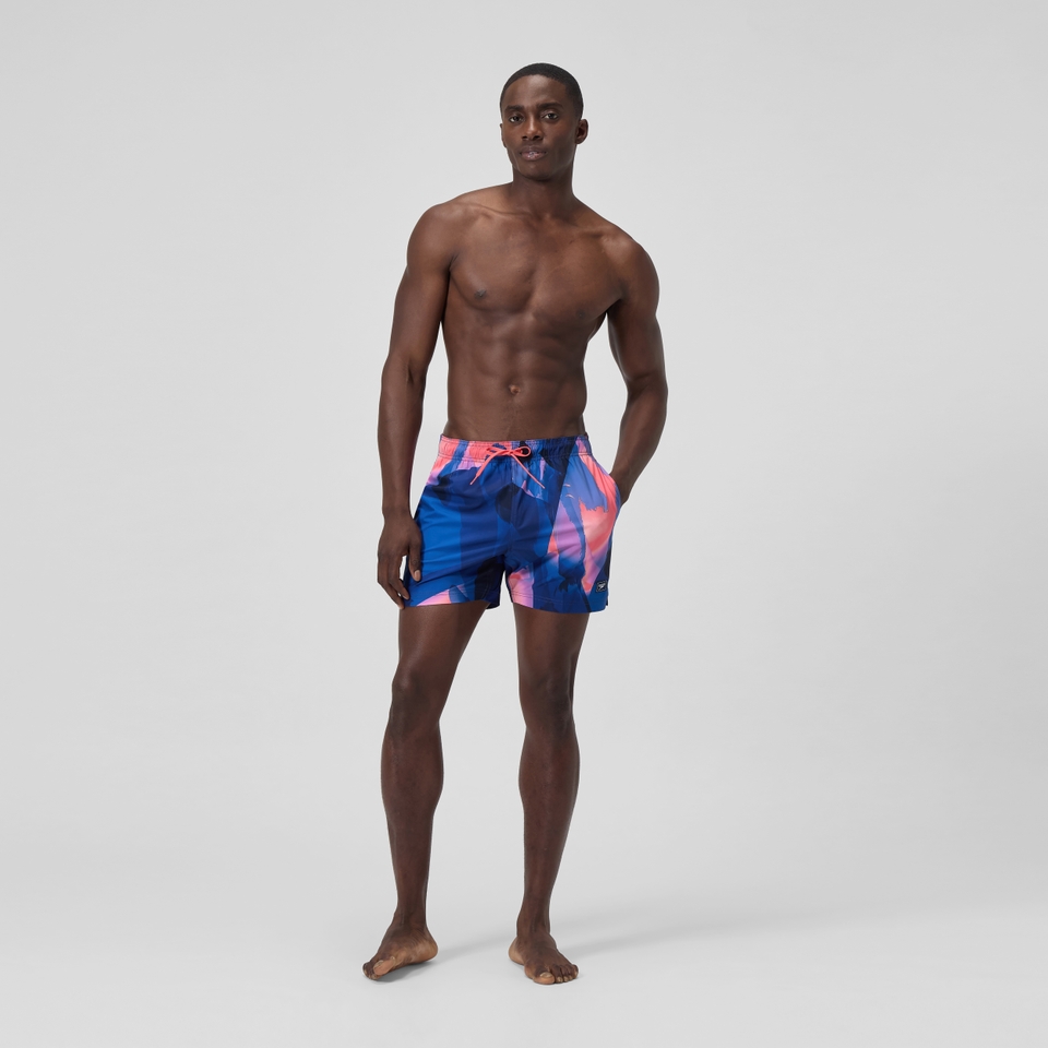 Men's Printed 16'' Redondo Edge Swim Shorts Blue/Pink