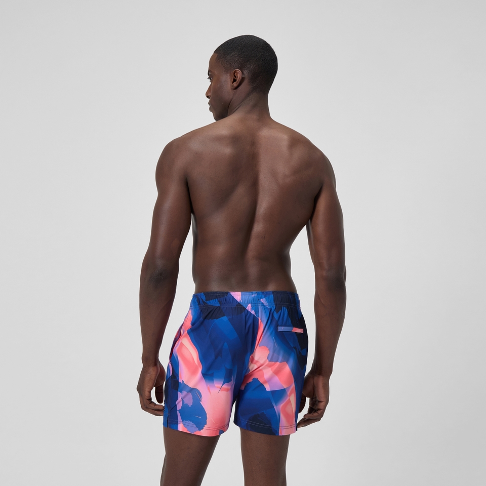 Men's Printed 16'' Redondo Edge Swim Shorts Blue/Pink