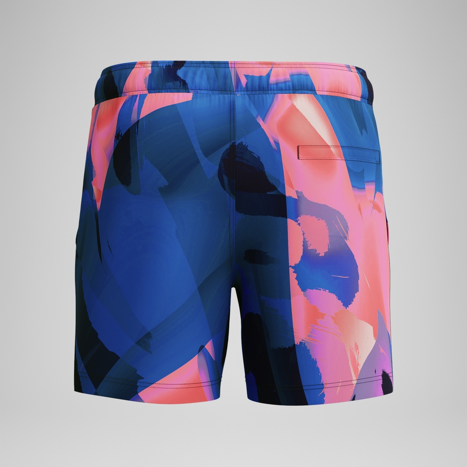 Men's Printed 16'' Redondo Edge Swim Shorts Blue/Pink