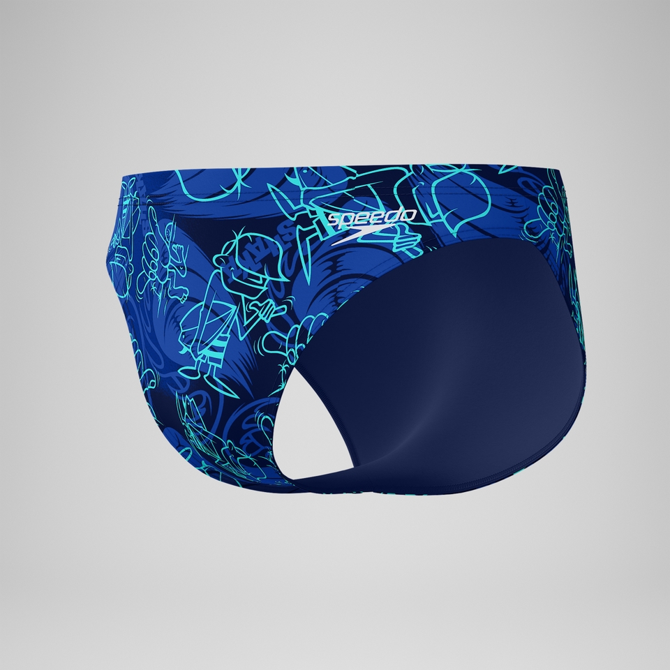 Men's Print Beachstar 2" Brief Dark Blue