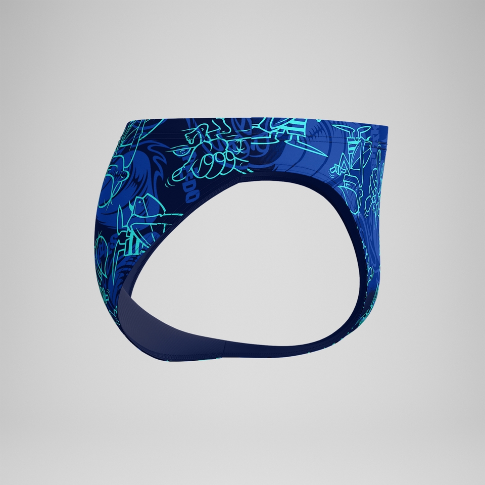 Caleçon boxeur ajusté boxeur ajusté Beachstar à motif imprimé 2 po pour hommes, bleu
