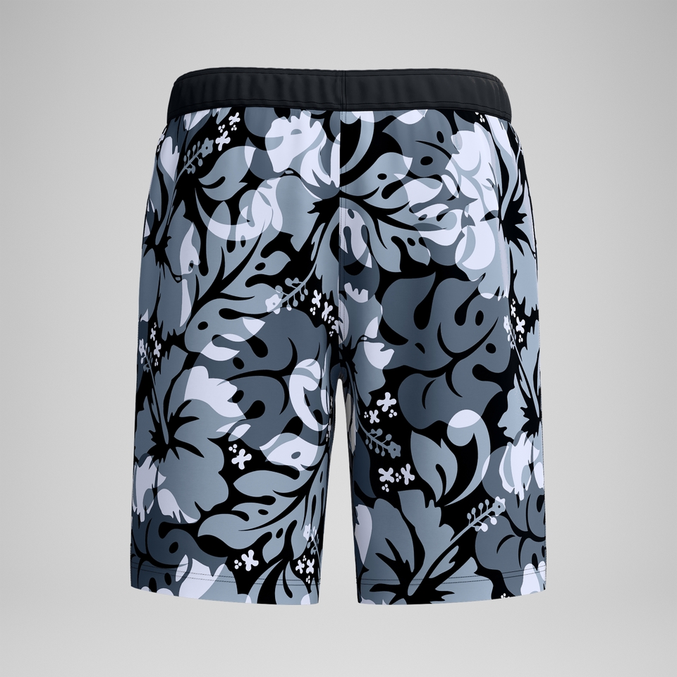 Short de bain Bondi imprimé 50 cm, hommes, gris/blanc