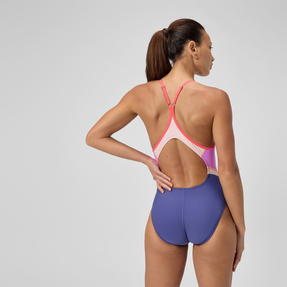 Women's New Thin Strap Quantum One Piece Purple/Pink