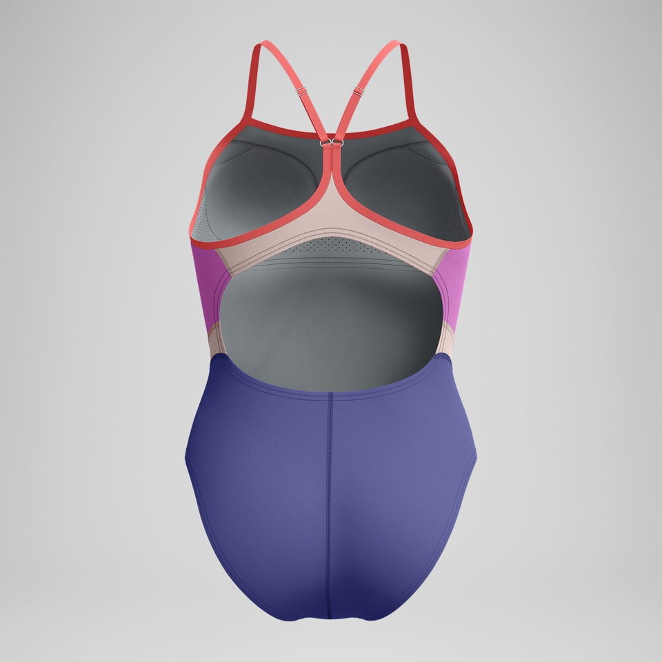 Women's New Thin Strap Quantum One Piece Purple/Pink