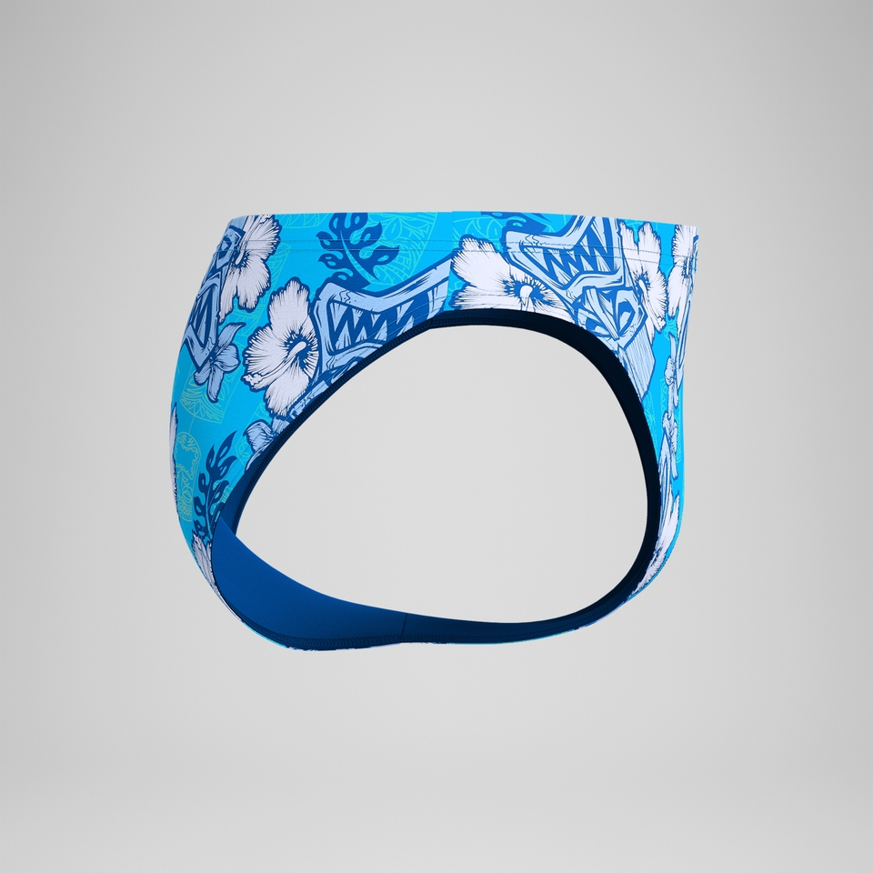 Men's Print Beachstar 2" Brief Light Blue/White