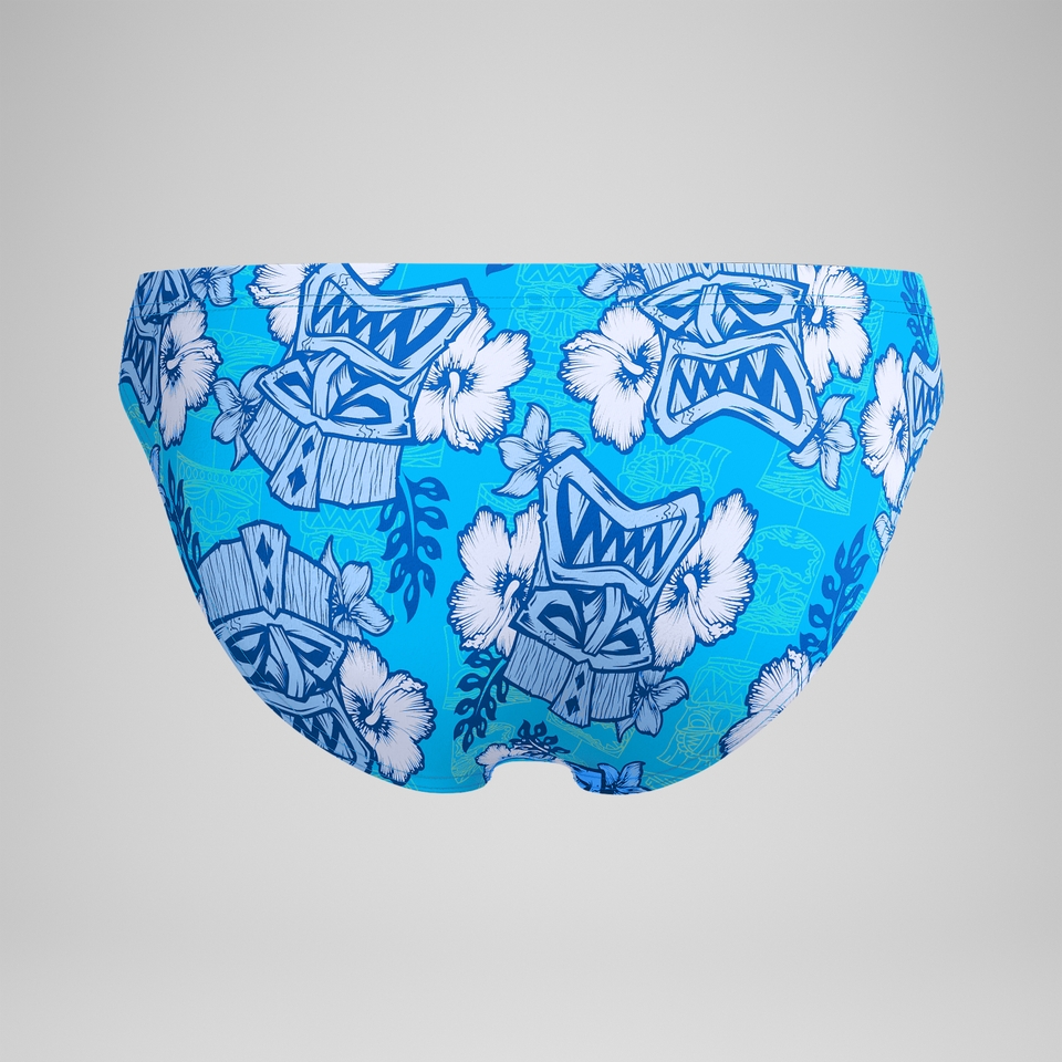 Men's Print Beachstar 2" Brief Light Blue/White