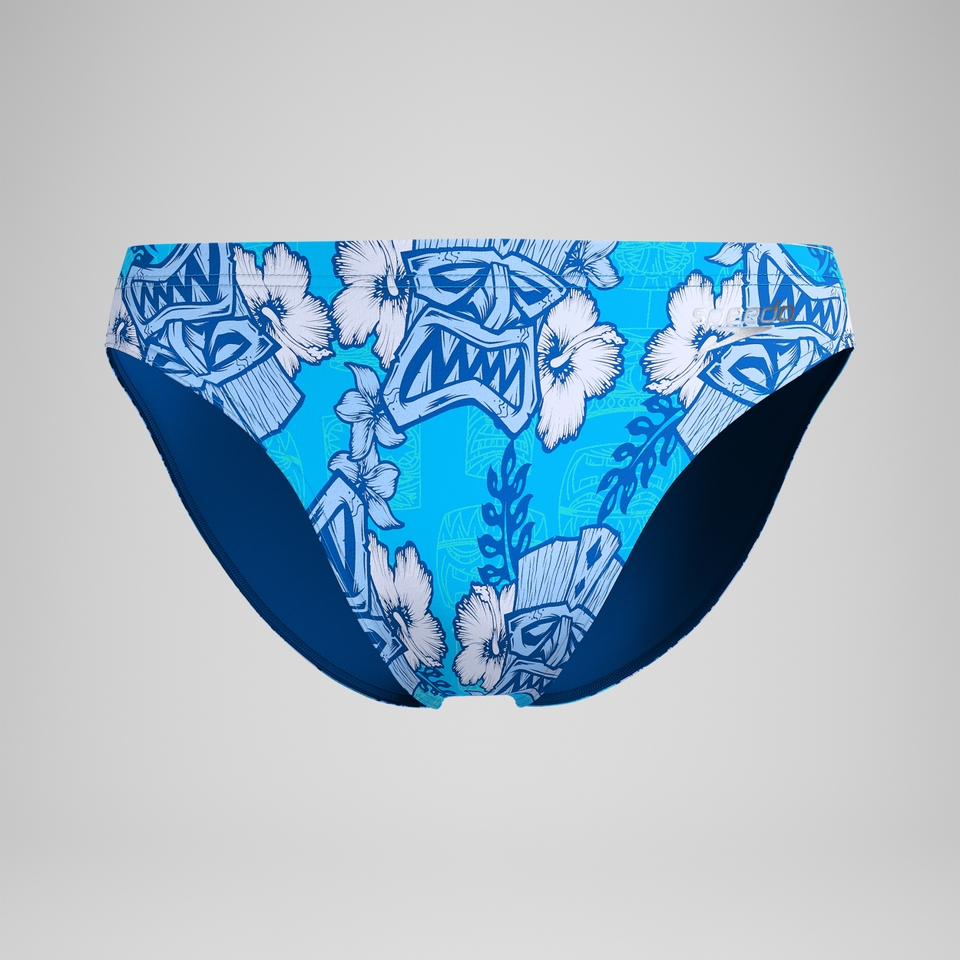 Men's Print Beachstar 2" Brief Light Blue/White