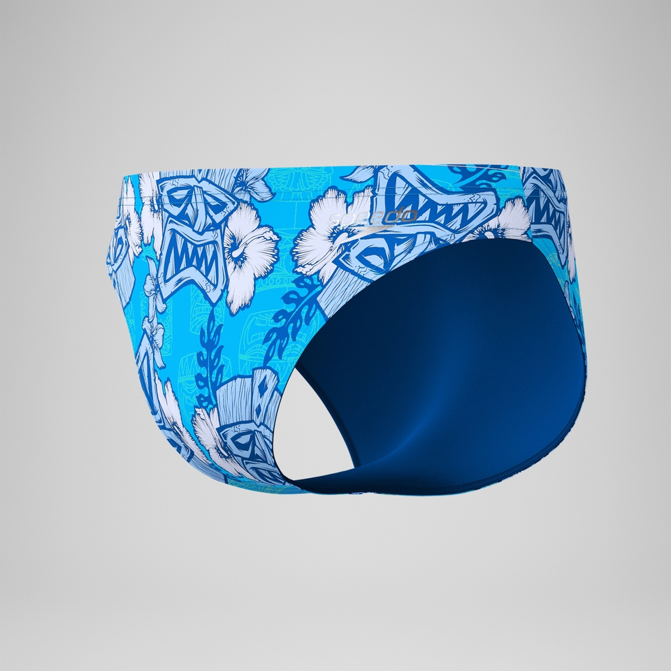 Men's Print Beachstar 2" Brief Light Blue/White