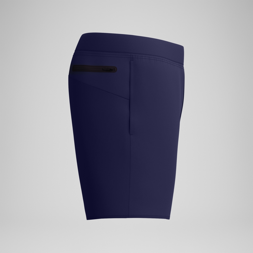 Short de bain uni Lookout 40 cm, hommes, bleu marine