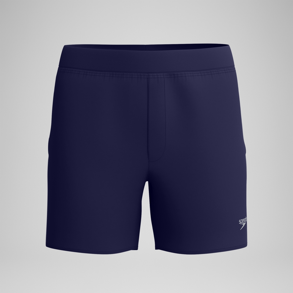 Short de bain uni Lookout 40 cm, hommes, bleu marine