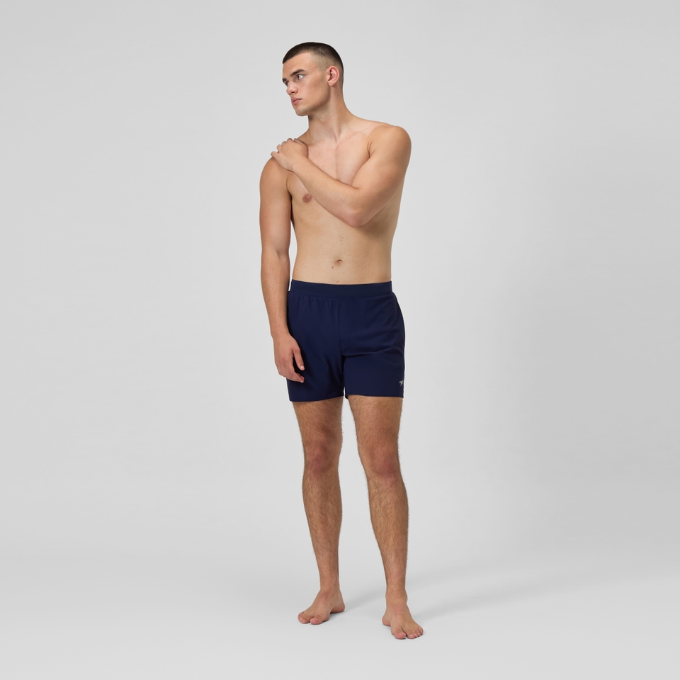 Short de bain uni Lookout 40 cm, hommes, bleu marine