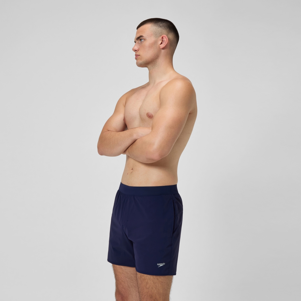 Short de bain uni Lookout 40 cm, hommes, bleu marine