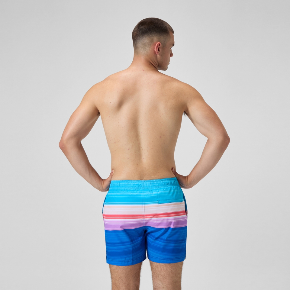 Redondo Edge Bedruckte Badeshorts 40 cm Blau/Pink für Herren