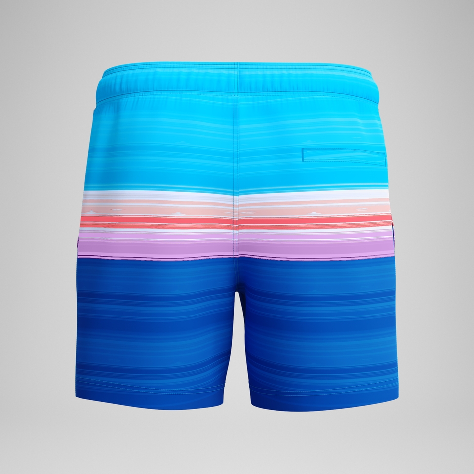 Redondo Edge Bedruckte Badeshorts 40 cm Blau/Pink für Herren