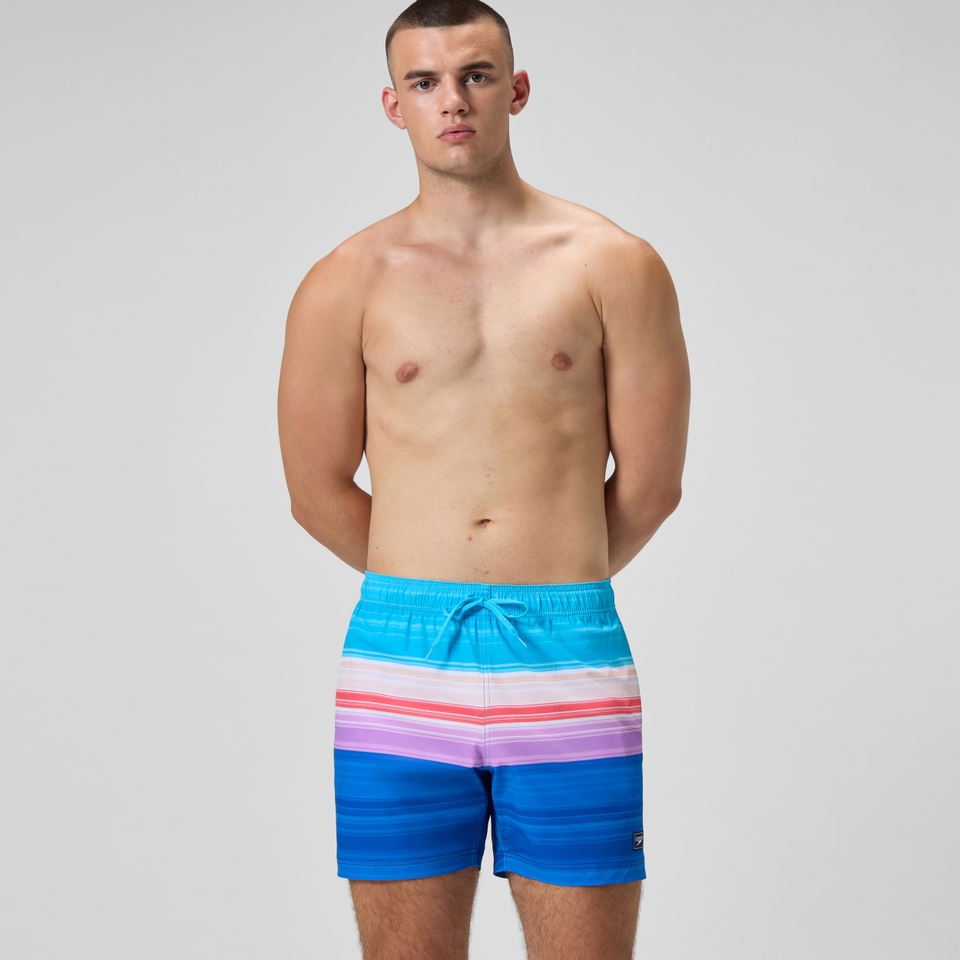 Redondo Edge Bedruckte Badeshorts 40 cm Blau/Pink für Herren