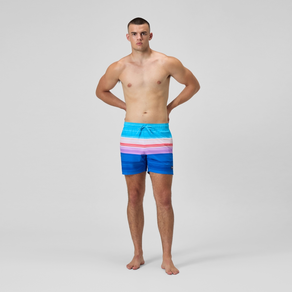 Redondo Edge Bedruckte Badeshorts 40 cm Blau/Pink für Herren