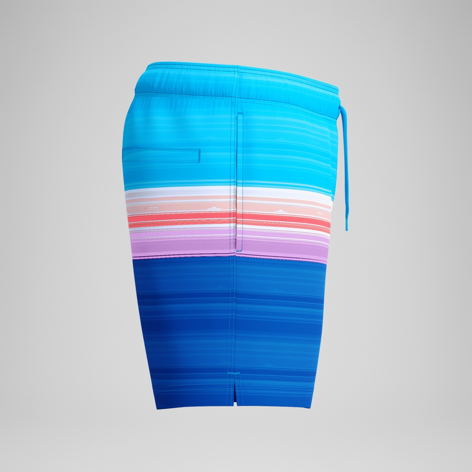 Redondo Edge Bedruckte Badeshorts 40 cm Blau/Pink für Herren