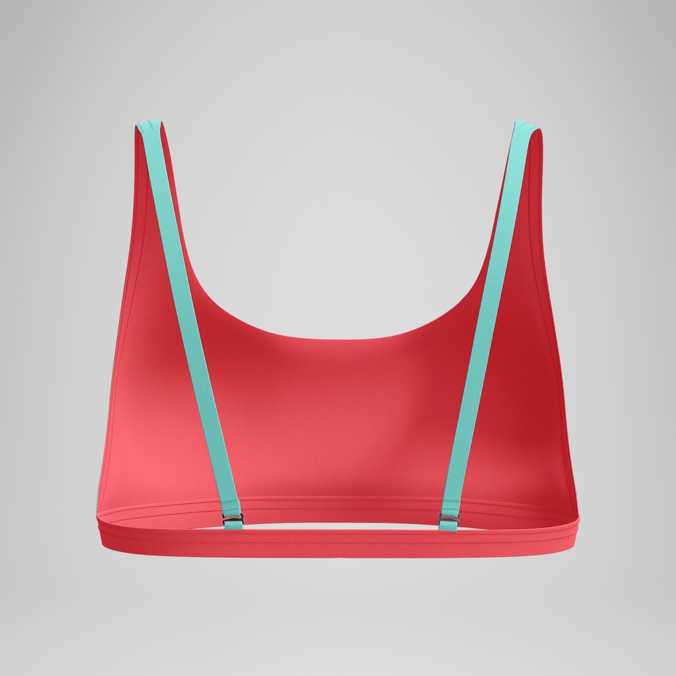 FLU3NTE Convertible-Bikinioberteil in Colourblock-Optik Lila/Grün für Damen
