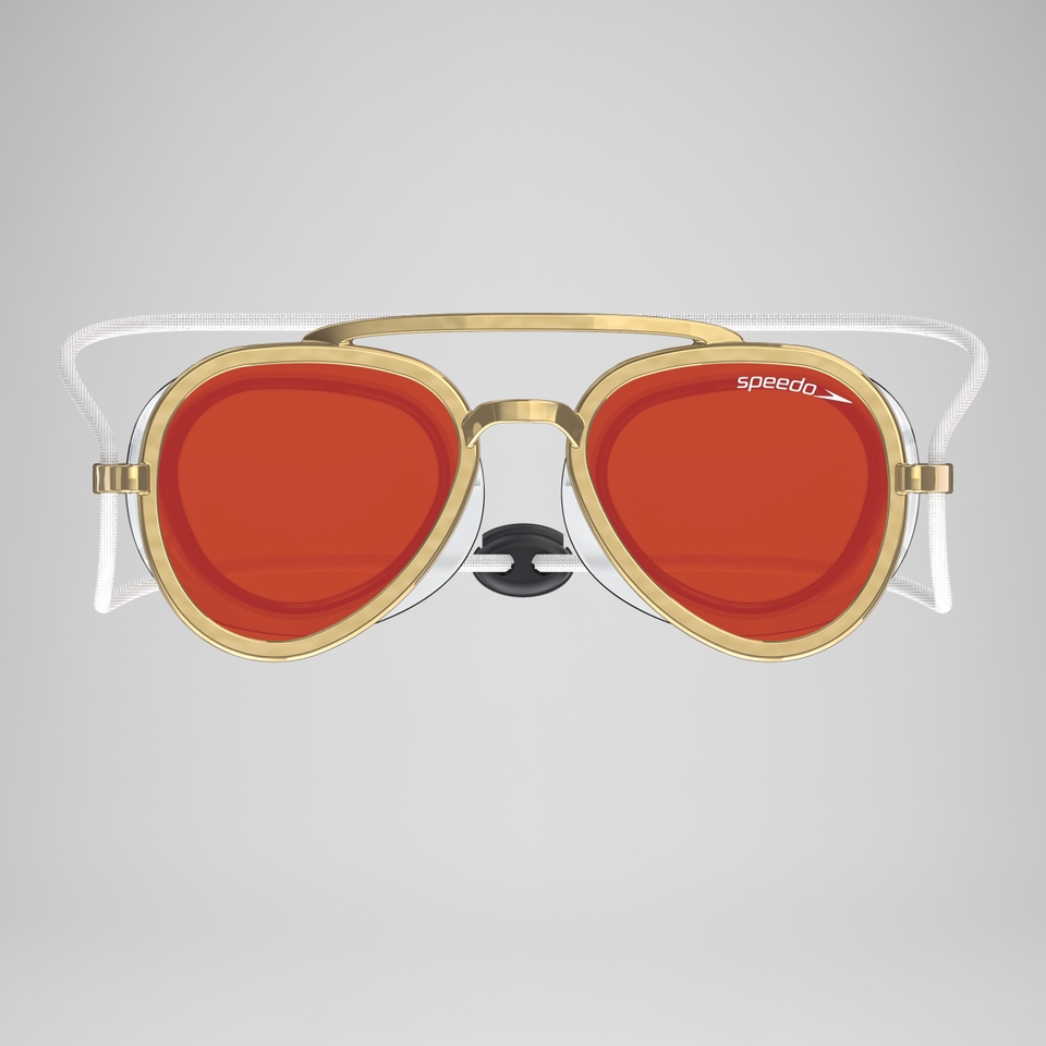 Adult Sunny G Mariner Mirror Goggles Red/Gold