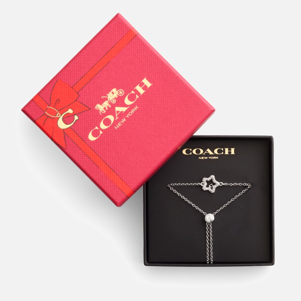 Coach Signature Pavé Silver-Tone Bracelet