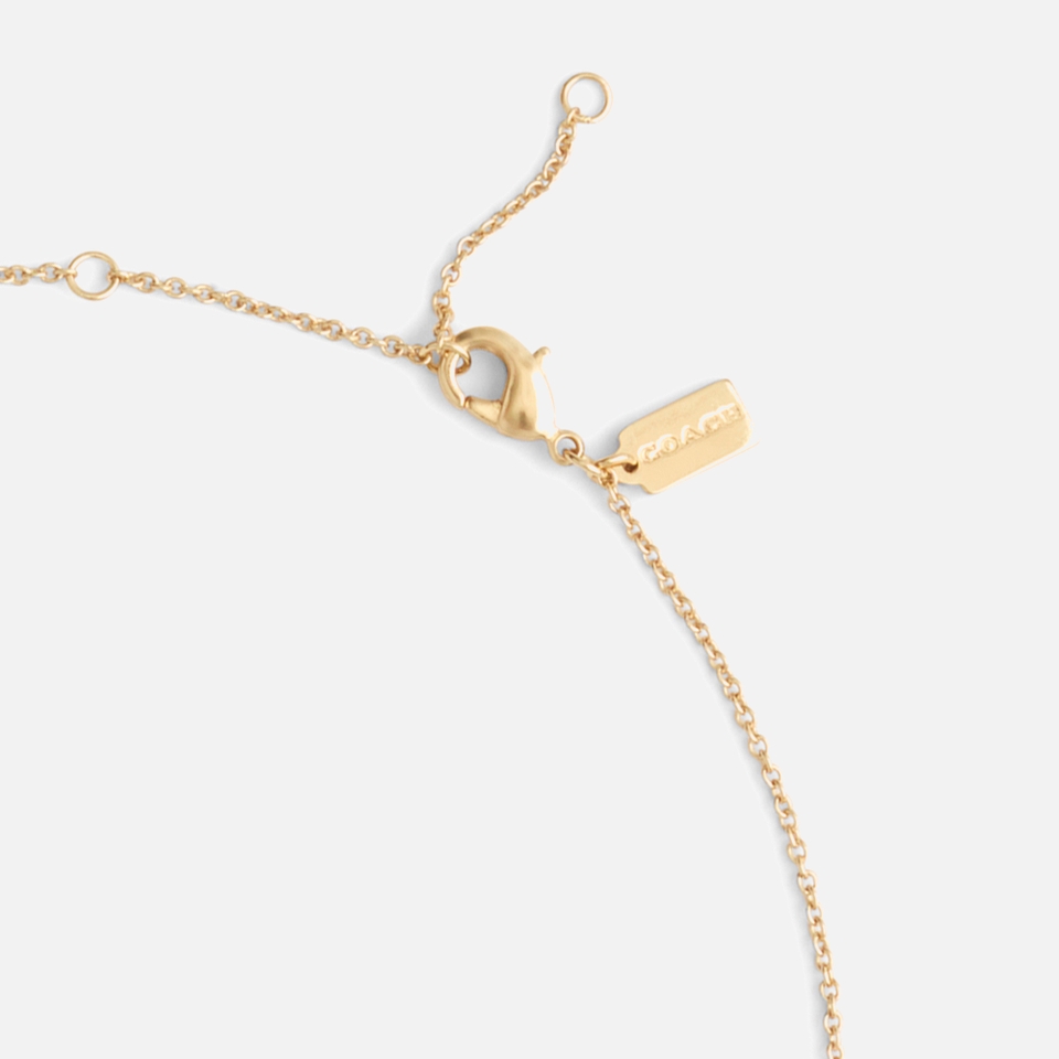 Coach Signature Gold-Tone Star and Heart Station Necklace