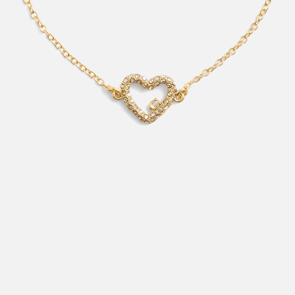 Coach Signature Gold-Tone Pavé Slider Bracelet