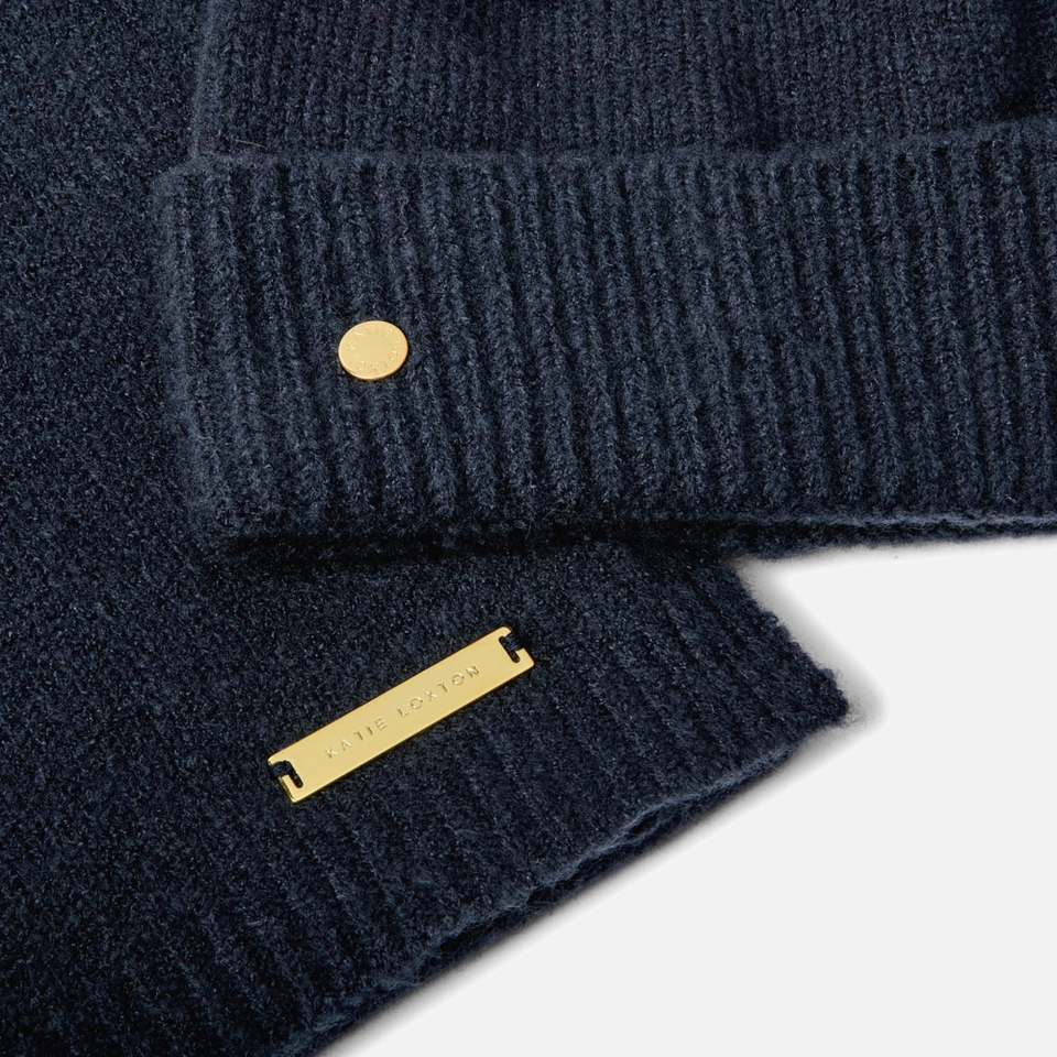 Katie Loxton Fine Knitted Hat and Scarf Set