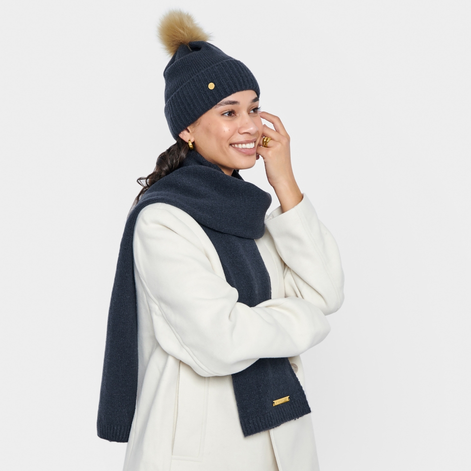 Katie Loxton Fine Knitted Hat and Scarf Set