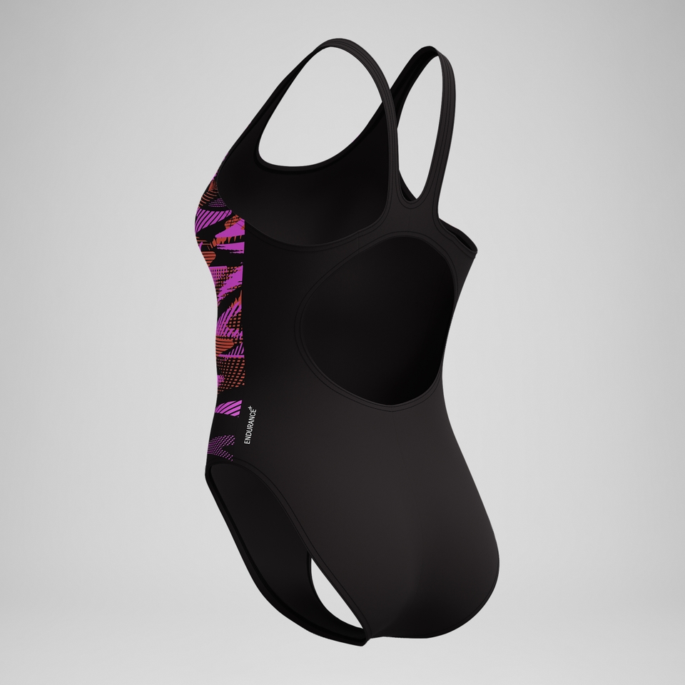 Women's HyberBoom Placement Swimsuit Black/Coral