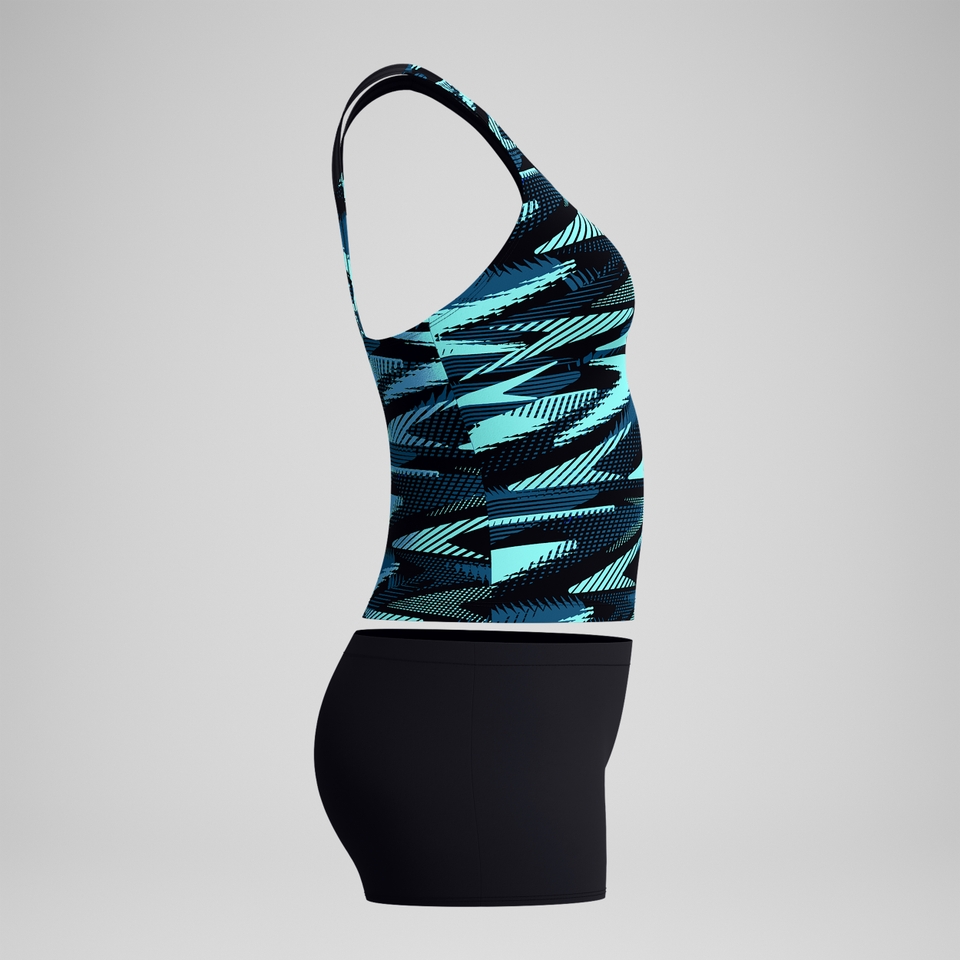 Women's HyberBoom Tankini Black/Turquoise