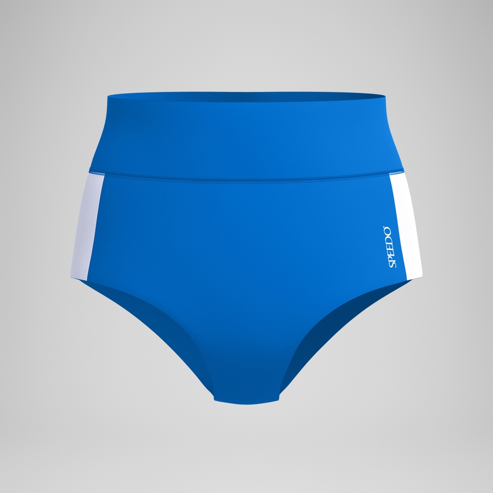 Women's Jetstream Colourblock Banded Boyleg Bikini Bottom Blue/White
