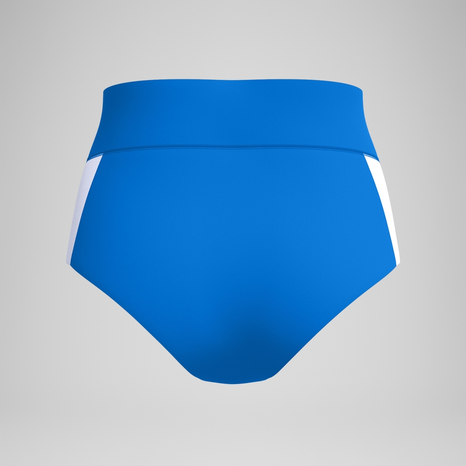 Women's Jetstream Colourblock Banded Boyleg Bikini Bottom Blue/White