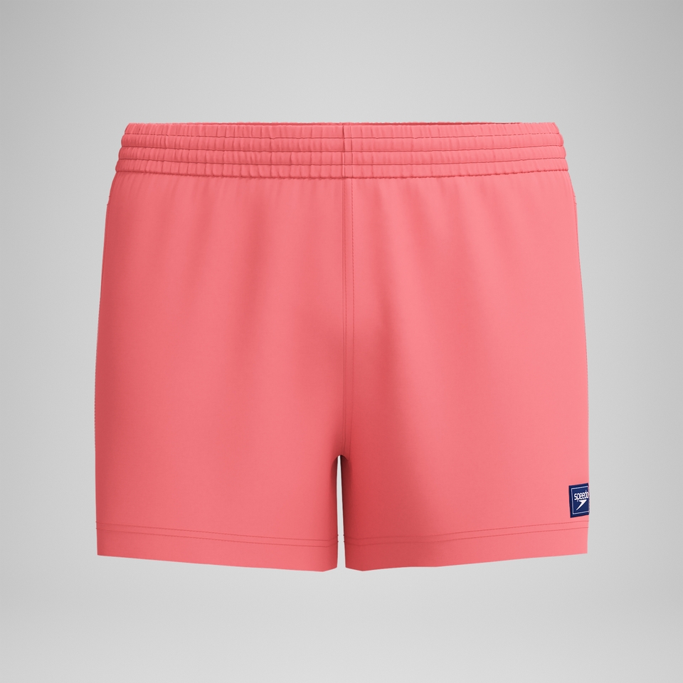 Men's Solid 13'' Retro Swim Shorts Coral