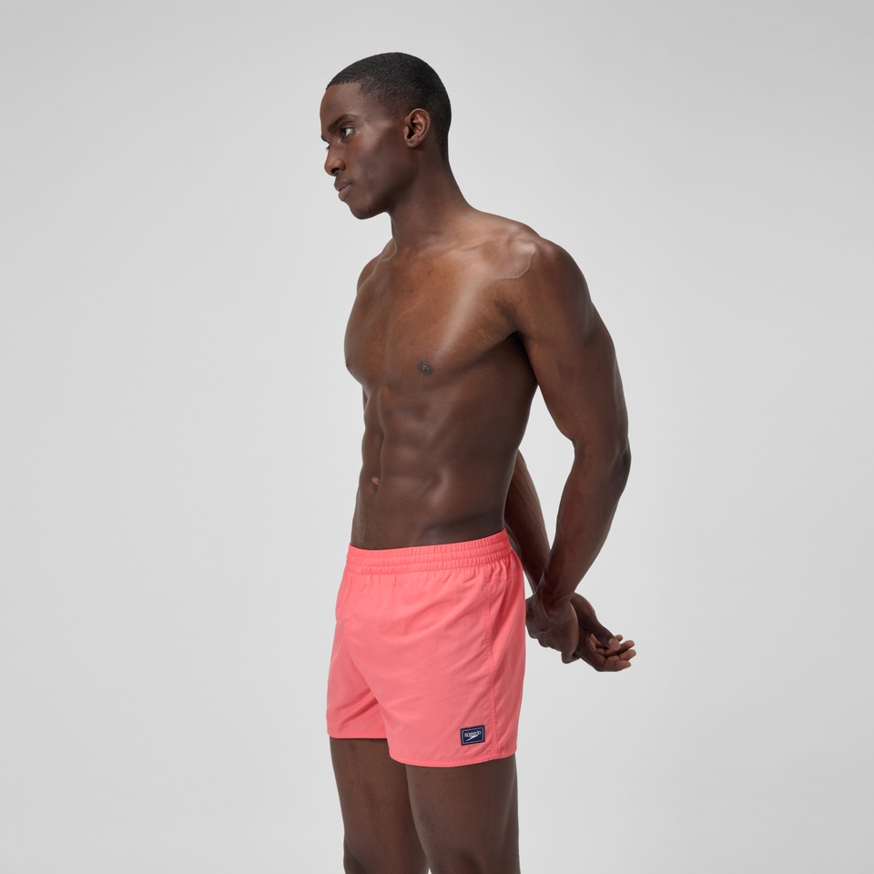 Men's Solid 13'' Retro Swim Shorts Coral