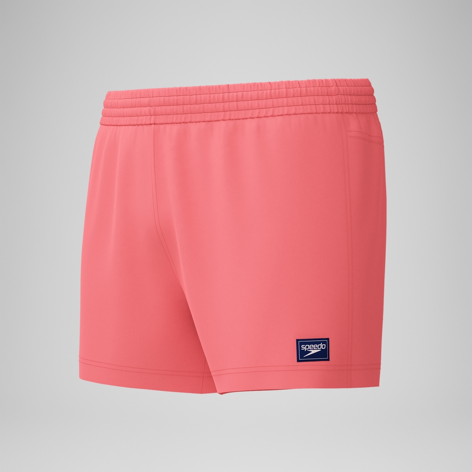 Men's Solid 13'' Retro Swim Shorts Coral