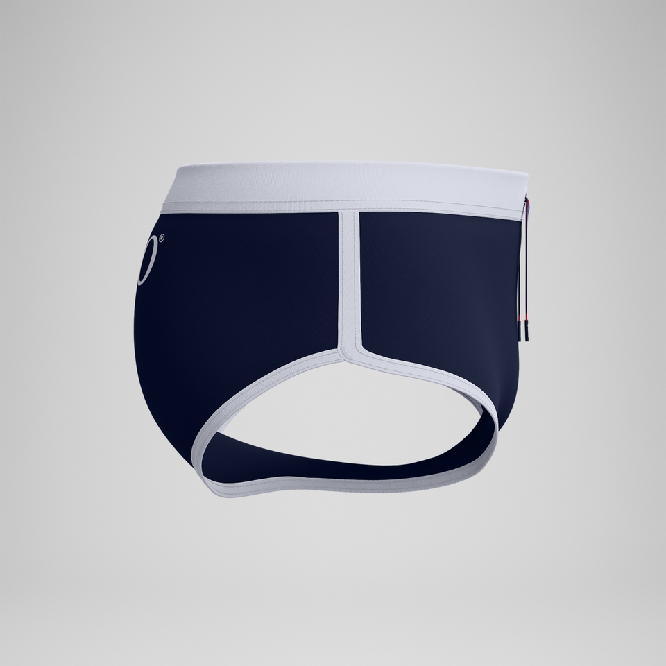Jetstream Logo-Badehose 9 cm Marineblau/Weiß für Herren
