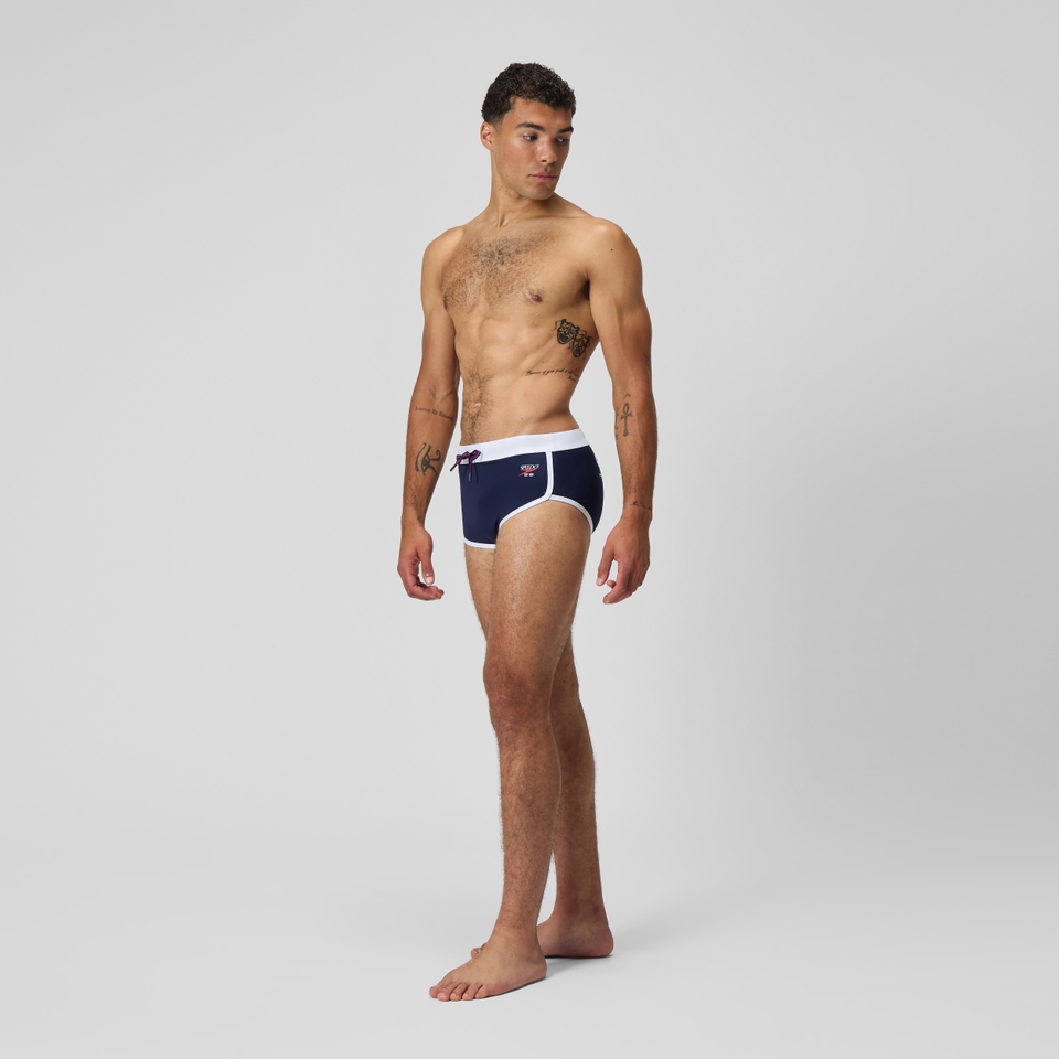 Men's Jetstream 3.5'' Logo Brief Navy/White