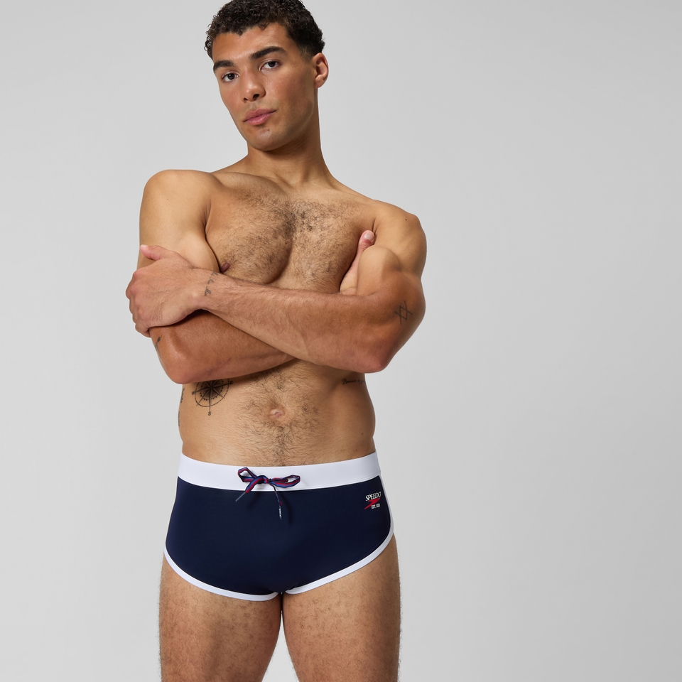 Men's Jetstream 3.5'' Logo Brief Navy/White