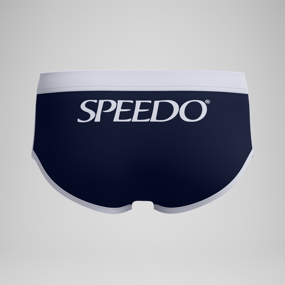 Jetstream Logo-Badehose 9 cm Marineblau/Weiß für Herren