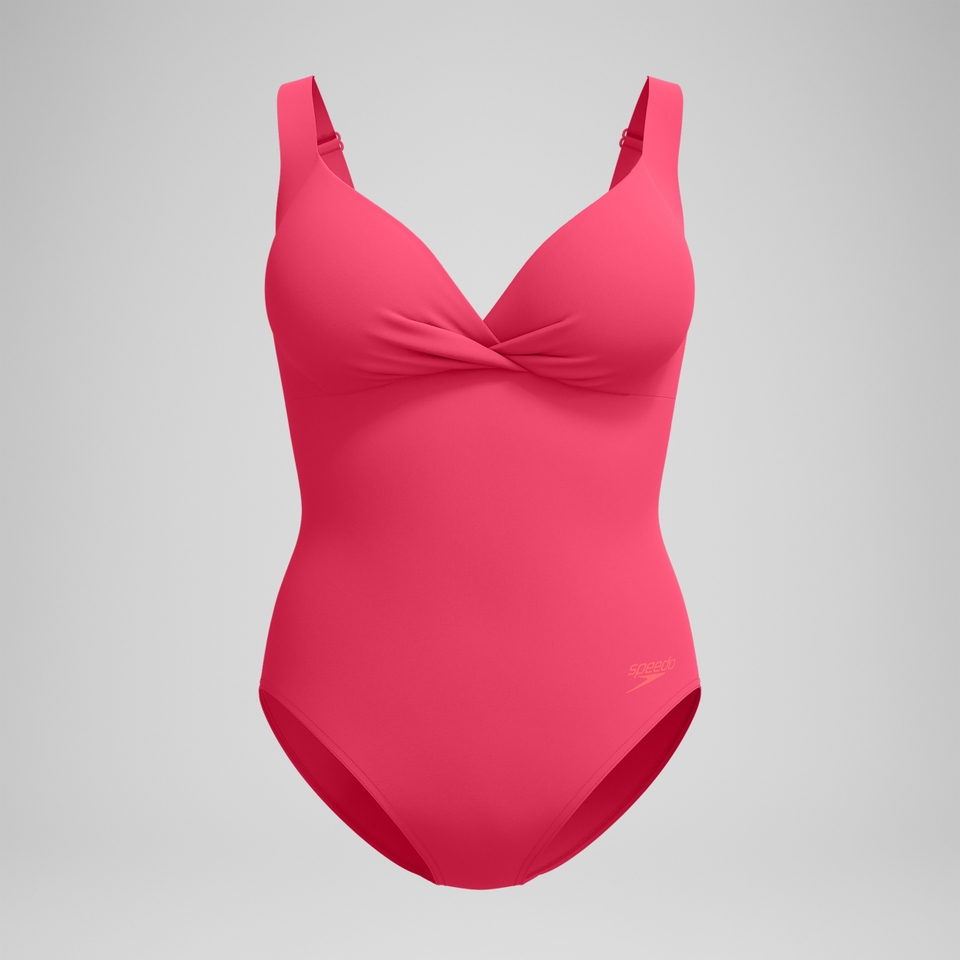 Formender Cross-Knot-Badeanzug Rosa für Damen