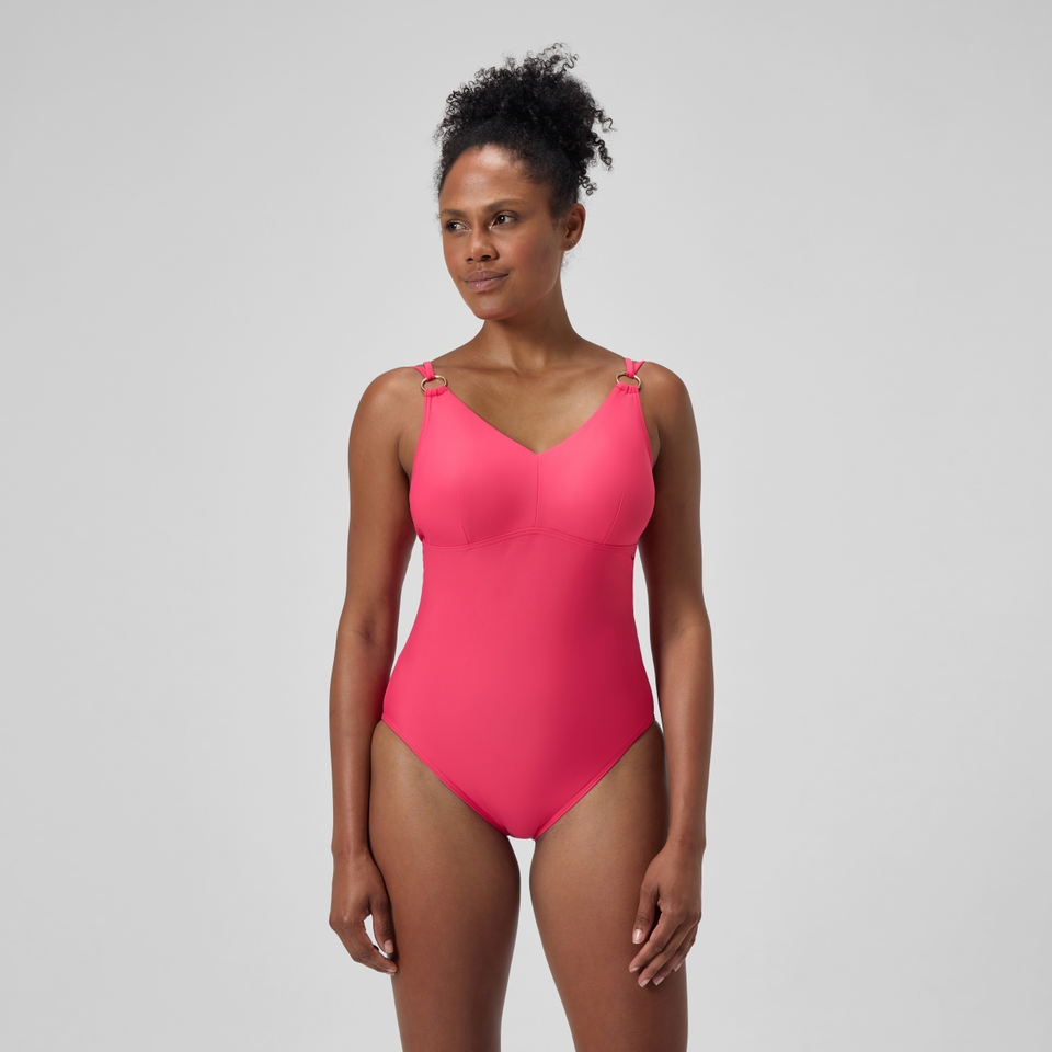 Formender Badeanzug mit Riemchen Rosa für Damen