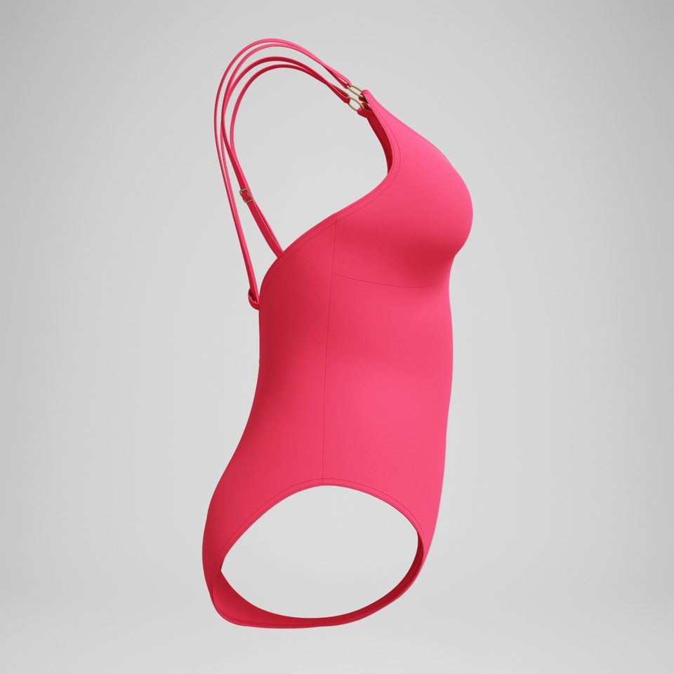 Formender Badeanzug mit Riemchen Rosa für Damen