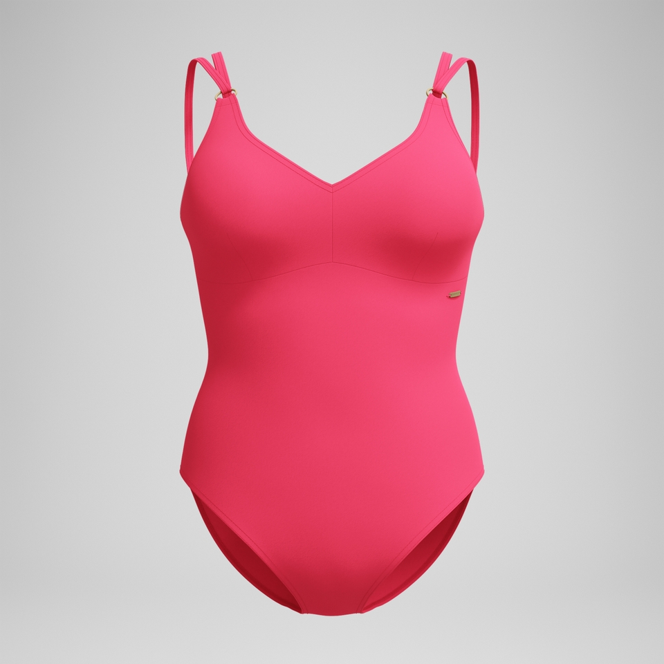 Formender Badeanzug mit Riemchen Rosa für Damen