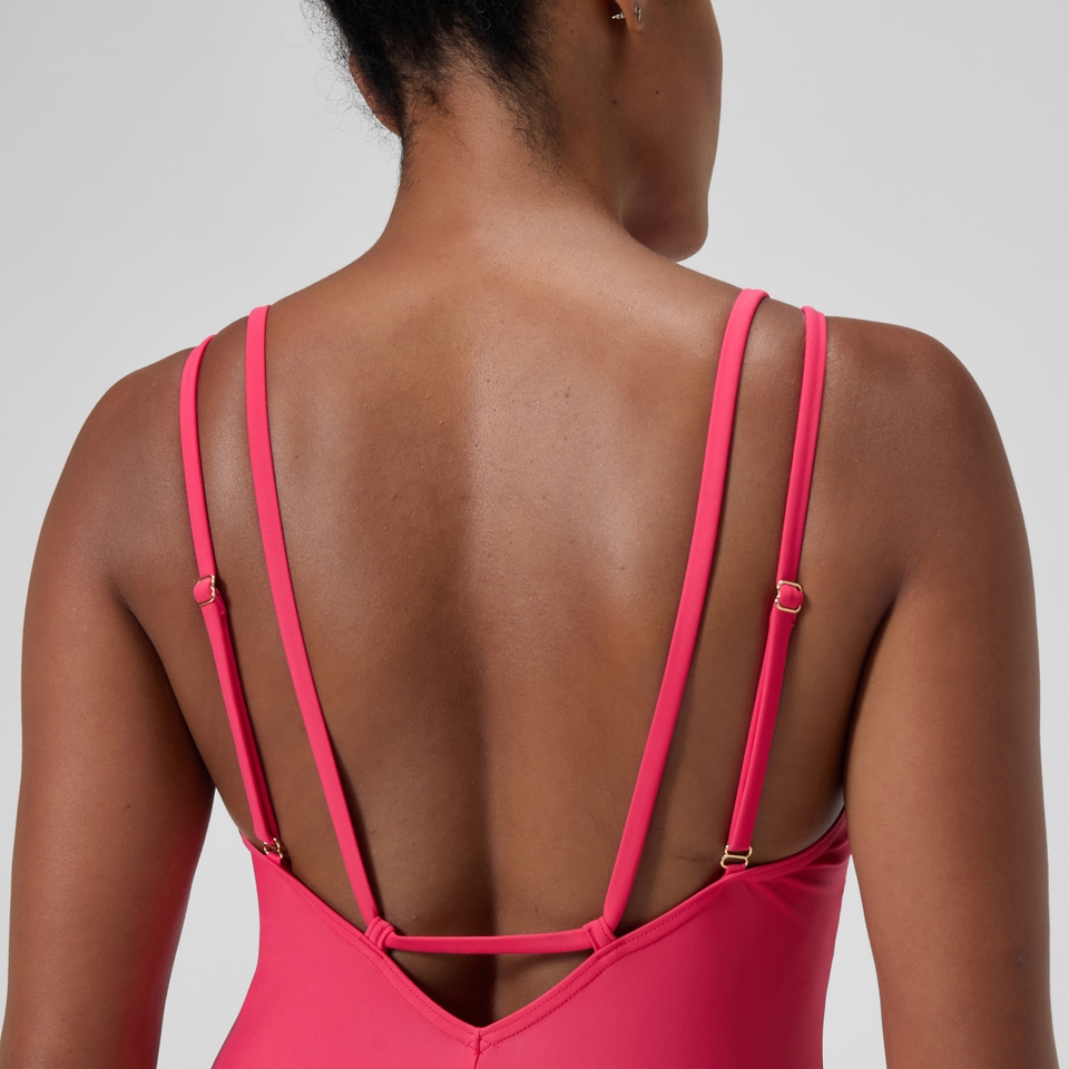 Formender Badeanzug mit Riemchen Rosa für Damen