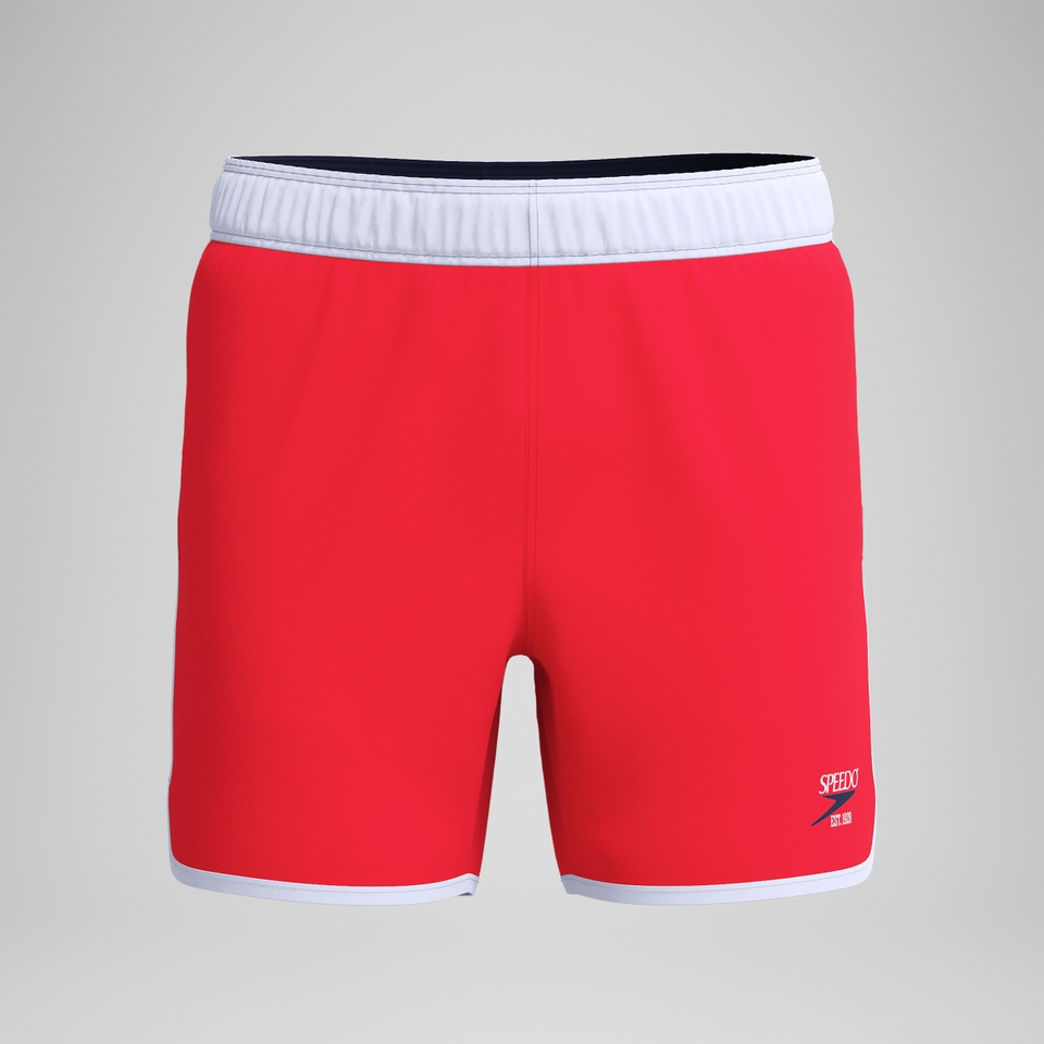 Jetstream Logo-Badeshorts 40 cm Rot/Weiß für Herren