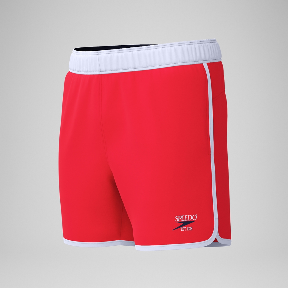 Jetstream Logo-Badeshorts 40 cm Rot/Weiß für Herren