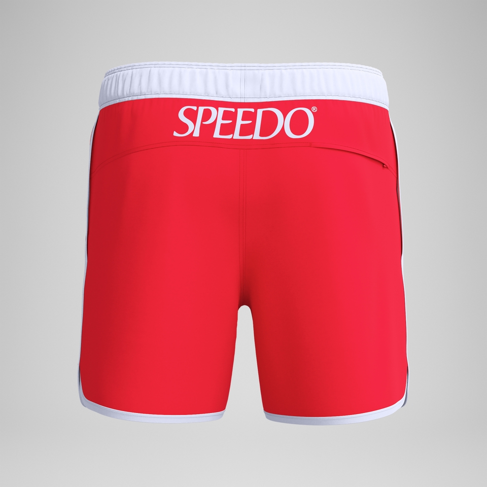 Jetstream Logo-Badeshorts 40 cm Rot/Weiß für Herren