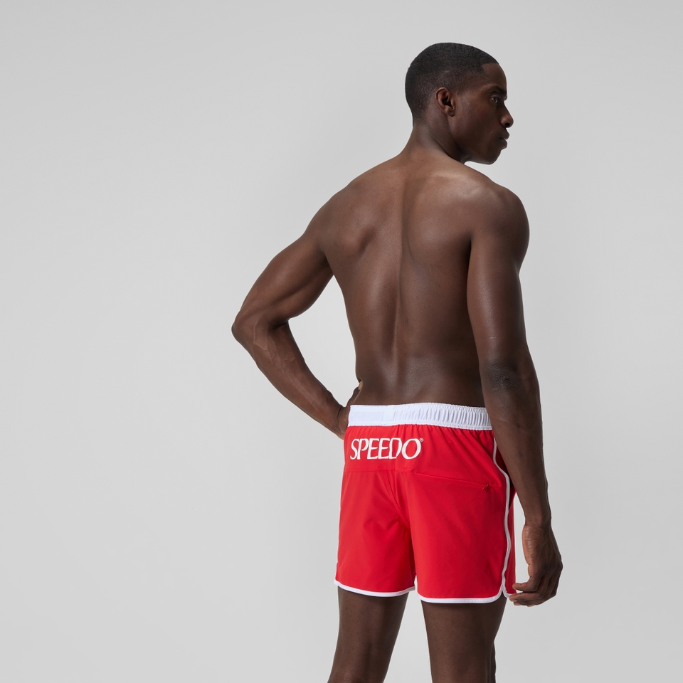 Jetstream Logo-Badeshorts 40 cm Rot/Weiß für Herren