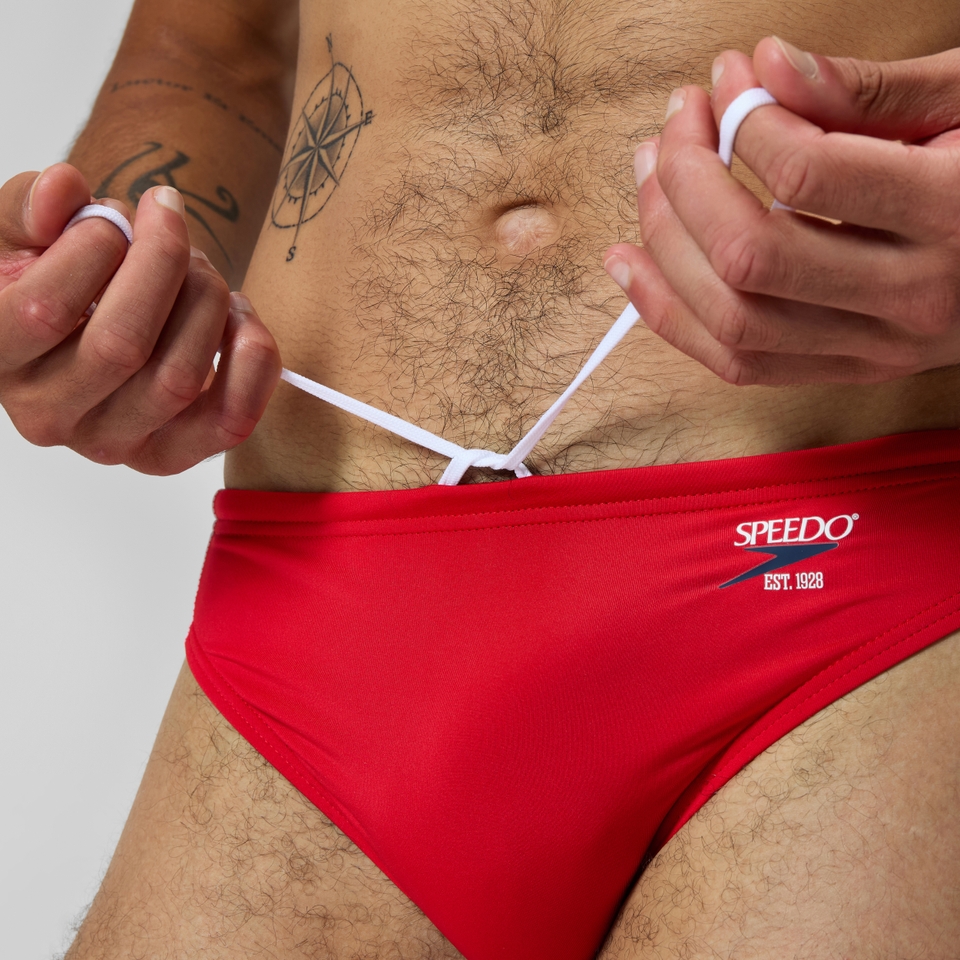 Men's Jetstream Retro Colorblock Brief Red
